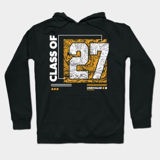 Class of 2027 Urban Streetwear // Graduation Class of '27 Gold Hoodie